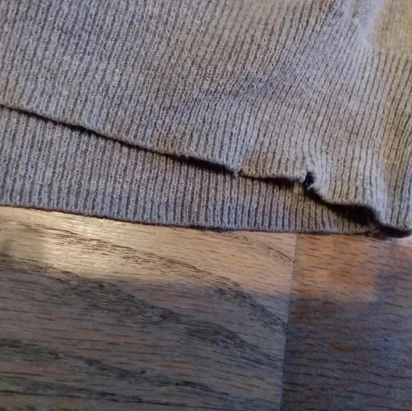 J. Crew Cashmere Cotton Lightweight Tan Light Brown Minimalist V Neck Sweater XL - Picture 6 of 9